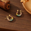 Wholesale Zircon Titanium Steel Electroplated Stainless Steel Earrings For Women