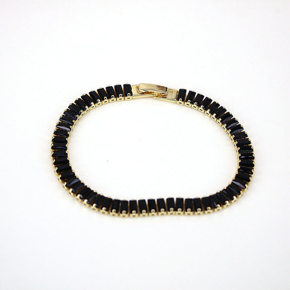 Wholesale Zirconium Copper 18K Gold Plated Geometric Style Women's Bracelet