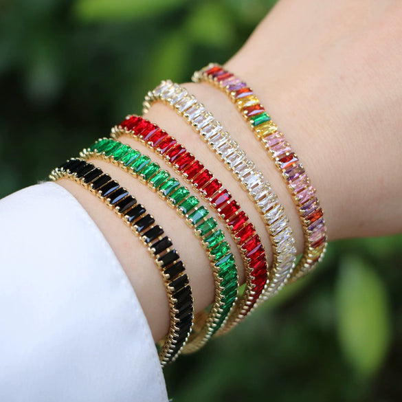 Wholesale Zirconium Copper 18K Gold Plated Geometric Style Women's Bracelet