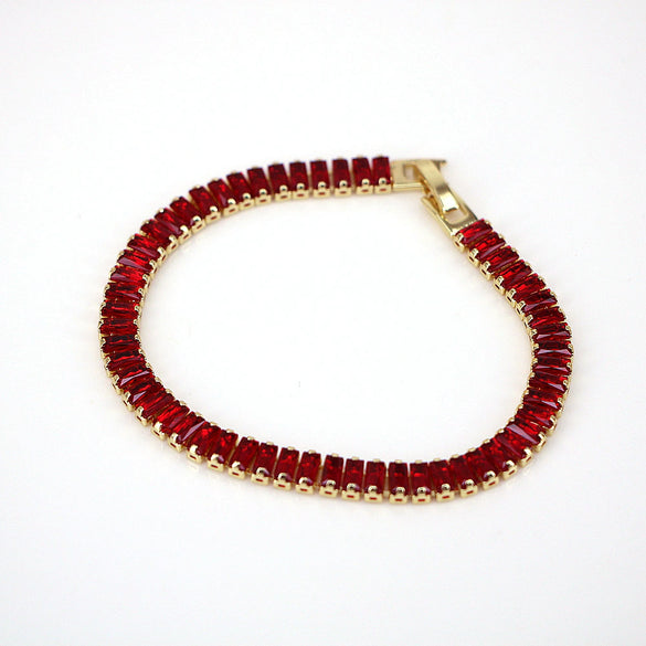 Wholesale Zirconium Copper 18K Gold Plated Geometric Style Women's Bracelet