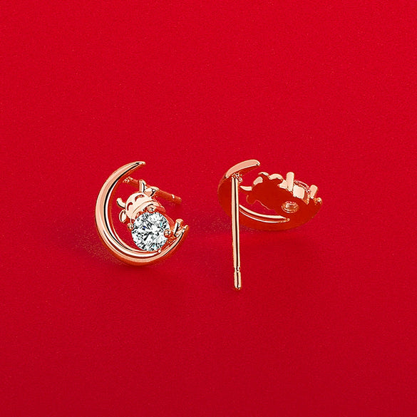 Wholesale Zodiac Animal S925 Sterling Silver Electroplated Earrings