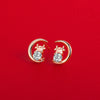 Wholesale Zodiac Animal S925 Sterling Silver Electroplated Earrings