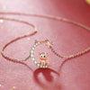 Wholesale Zodiac Dragon Pendant Necklace In Sterling Silver With Rose Gold Electroplated Cross Clavicle Chain And Star Moon Design