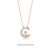 Wholesale Zodiac Dragon Pendant Necklace In Sterling Silver With Rose Gold Electroplated Cross Clavicle Chain And Star Moon Design