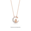Wholesale Zodiac Dragon Pendant Necklace In Sterling Silver With Rose Gold Electroplated Cross Clavicle Chain And Star Moon Design