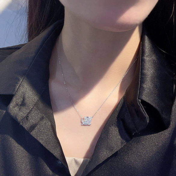 Wholesale Zodiac Necklace Women's Sterling Silver Rose Gold Plated Tiger Pendant Clavicle Chain