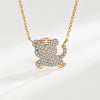 Wholesale Zodiac Necklace Women's Sterling Silver Rose Gold Plated Tiger Pendant Clavicle Chain