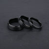 Wide Black Matte Textured Tungsten Steel Ring Geometric Casual Unisex Couple Band With Precision Crafted Finish
