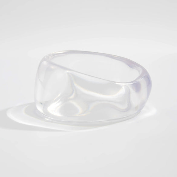 Wide Bracelet Resin Geometric Halo Handmade