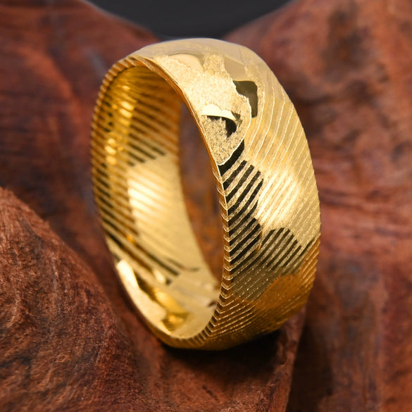 Wide Electroplated Tungsten Steel Ring With Geometric Minimalist Design For Men And Women