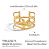 Wide Exaggerated Flower Cut Out Electroplated Stainless Steel Bracelet Jewelry Accessories
