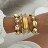 Wide Face Bracelet Metallic Irregular Geometric Ccb Beaded Electroplated
