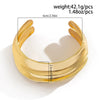 Wide Face Bracelet Metallic Irregular Geometric Ccb Beaded Electroplated