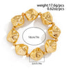 Wide Face Bracelet Metallic Irregular Geometric Ccb Beaded Electroplated