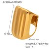 Wide Face Exaggerated Personality Fashion Ol Geometric Stainless Steel Casting Electroplated Finger Ring