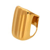 Wide Face Exaggerated Personality Fashion Ol Geometric Stainless Steel Casting Electroplated Finger Ring