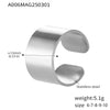 Wide Glazed Open Ring Cold Style Simple Stainless Steel Pvd Plated 18K True Gold Geometric Women's Food Finger Ring
