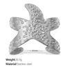 Wide Opening Cut Out Starfish 316L Stainless Steel 18K Gold Plated Electroplated Bracelet For Women
