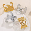 Wide Opening Cut Out Starfish 316L Stainless Steel 18K Gold Plated Electroplated Bracelet For Women