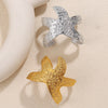 Wide Opening Cut Out Starfish 316L Stainless Steel 18K Gold Plated Electroplated Bracelet For Women