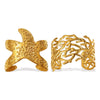 Wide Opening Cut Out Starfish 316L Stainless Steel 18K Gold Plated Electroplated Bracelet For Women