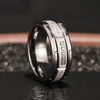 Wide Tungsten Steel Geometric Diamond Combination Ring With Electroplated Finish For Men And Women Minimalist Jewelry
