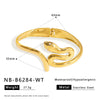 Wide Version Highend Exaggerated Open Bracelet Stainless Steel 18K Vacuum Plated In Furnace Hand Jewelry