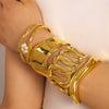 Wide Version Highend Exaggerated Open Bracelet Stainless Steel 18K Vacuum Plated In Furnace Hand Jewelry