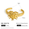 Wide Version Highend Exaggerated Open Bracelet Stainless Steel 18K Vacuum Plated In Furnace Hand Jewelry