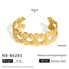 Wide Version Highend Exaggerated Open Bracelet Stainless Steel 18K Vacuum Plated In Furnace Hand Jewelry
