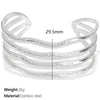 Widebrimmed Electroplated 316L Stainless Steel Bracelet Minimalist Geometric Style Women's