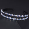 Widebrimmed Hairband Hair Accessories For Women Rhinestone Plum Blossom Painted
