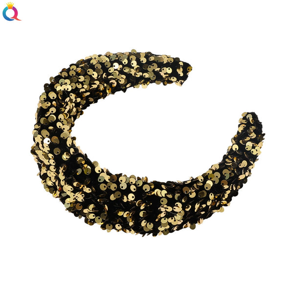 Widebrimmed Sequin Cloth Handmade Headband Women's Hair Accessories
