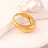 Widefaced Ring Stainless Steel Geometric Electroplating Unisex Hiphop Street Style