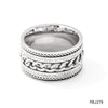 Widesided Exaggerated Multilayer Twist Index Finger Ring For Women Stainless Steel Electroplated