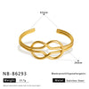 Winding Geometric Stainless Steel Bracelet 18K Vacuum Plated In Furnace Retro Simple Niche Jewelry