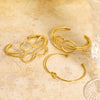 Winding Geometric Stainless Steel Bracelet 18K Vacuum Plated In Furnace Retro Simple Niche Jewelry