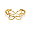 Winding Geometric Stainless Steel Bracelet 18K Vacuum Plated In Furnace Retro Simple Niche Jewelry