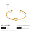 Winding Geometric Stainless Steel Bracelet 18K Vacuum Plated In Furnace Retro Simple Niche Jewelry