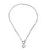 Winter Titanium Steel Necklace Bracelet Suit With Geometric Pattern For Women