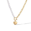Winter Titanium Steel Necklace Bracelet Suit With Geometric Pattern For Women