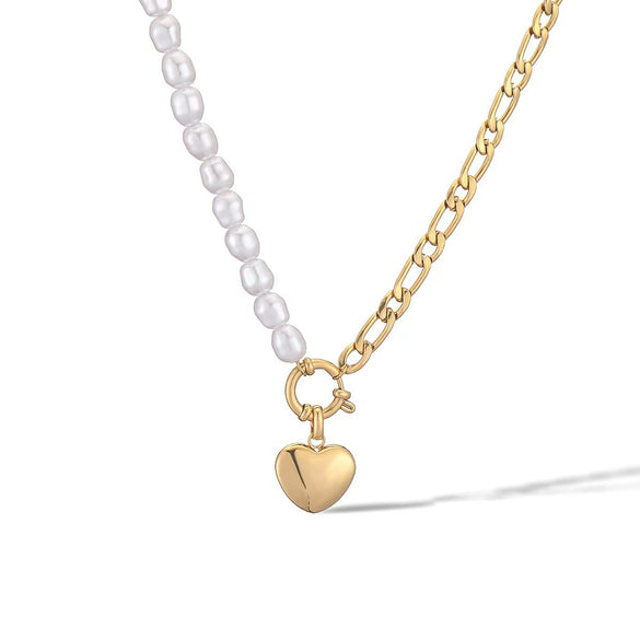 Winter Titanium Steel Necklace Bracelet Suit With Geometric Pattern For Women