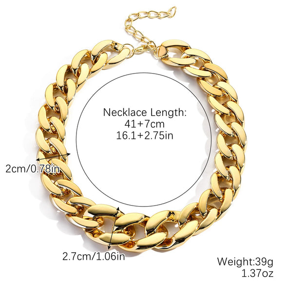 Women Acrylic Exaggerated Handmade Geometric Necklace