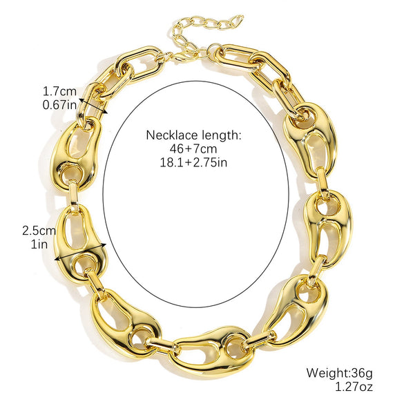 Women Acrylic Exaggerated Handmade Geometric Necklace