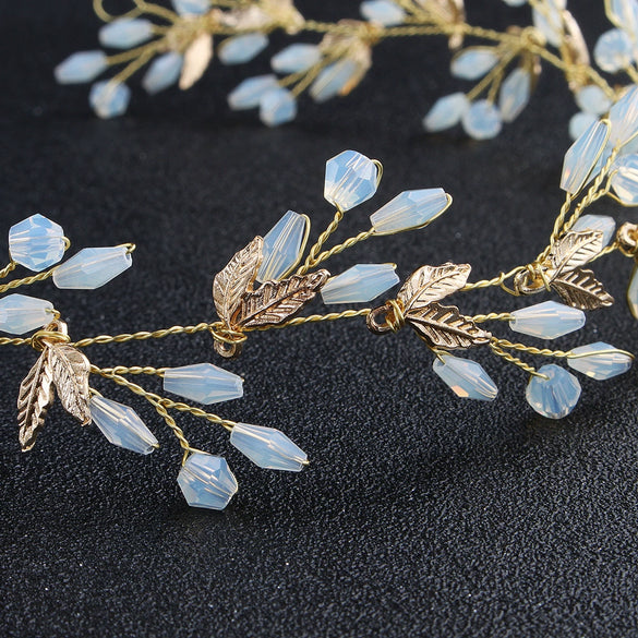 Women Alloy Flower Bridal Headband Crystal Headwear For Wedding And Photo Accessories