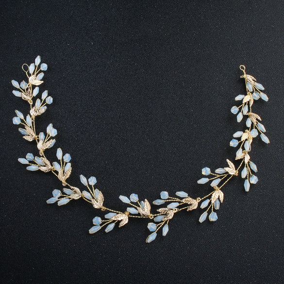 Women Alloy Flower Bridal Headband Crystal Headwear For Wedding And Photo Accessories