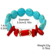 Women Beaded Turquoise Bracelet Handmade Geometric Style
