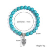 Women Beaded Turquoise Bracelet Handmade Geometric Style