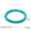 Women Beaded Turquoise Bracelet Handmade Geometric Style