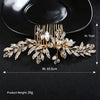 Women Bridal Hairpin Comb Set Alloy Rhinestone Handmade Flower Pearl Hair Accessories Wedding Headdress
